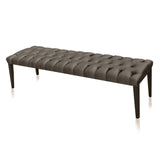 grey satin ottoman bench elegance