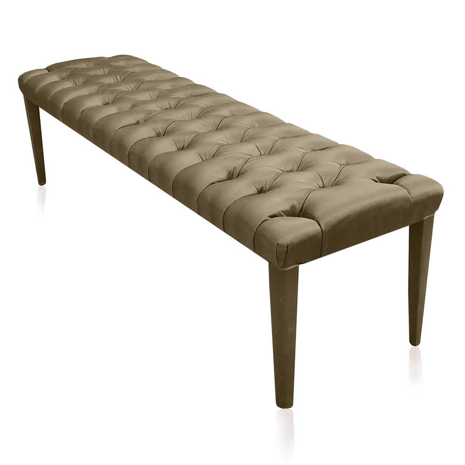 light grey satin bench