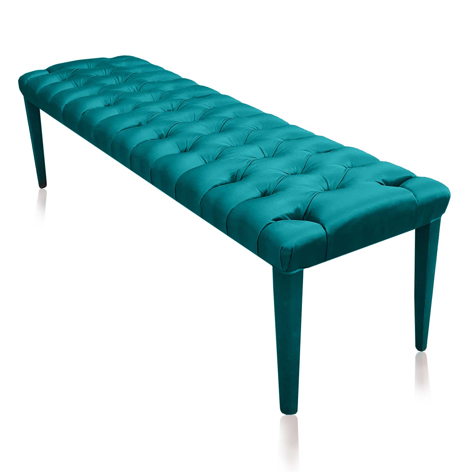 Sophisticated Living Room Seating - satin ottoman bench