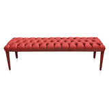 rusty red ottoman bench front view