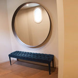 Opulent Velvet Upholstery - Capitonné Bench
