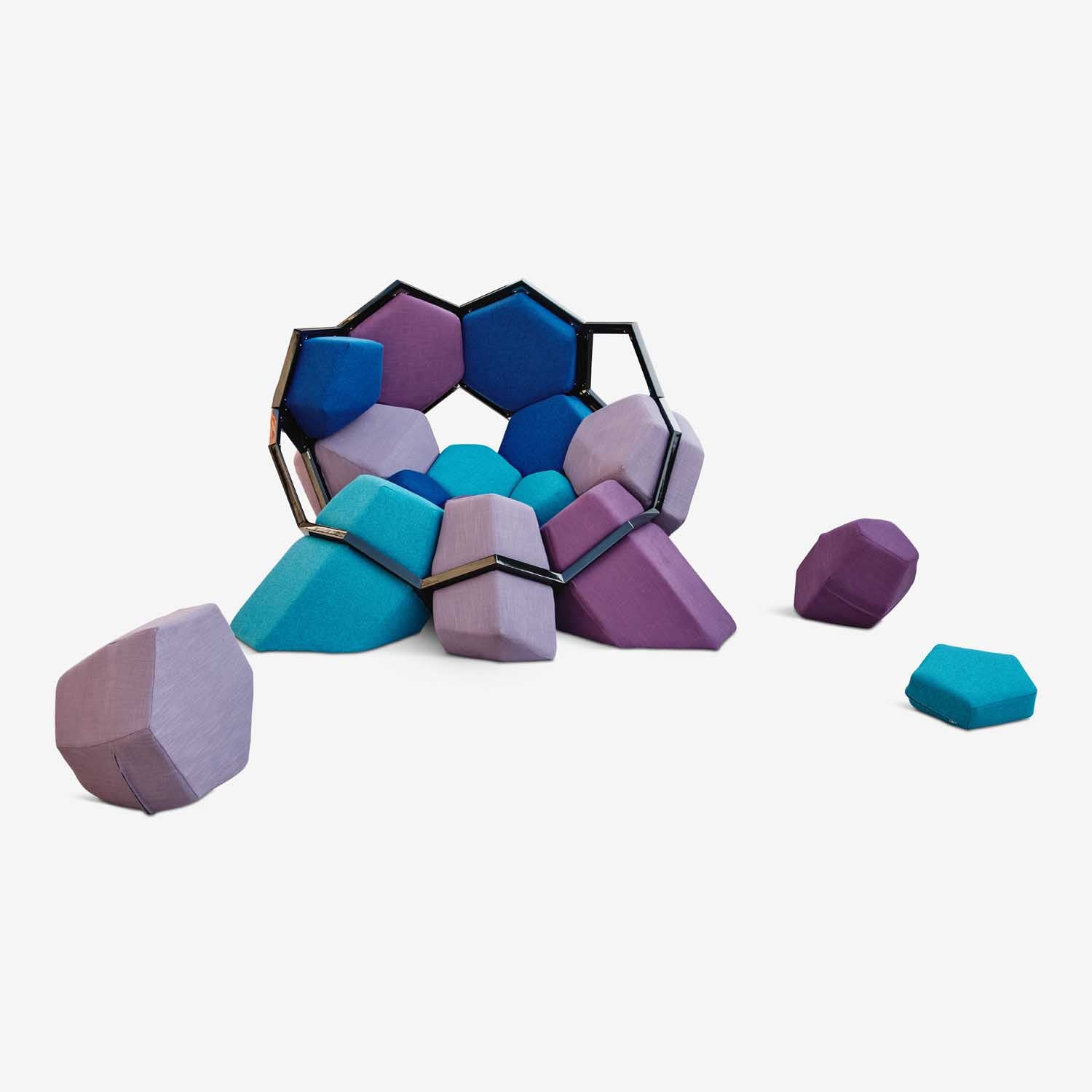 Unique Crystal Artistry, one of a kind armchair