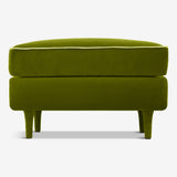 Sustainable Compact Pouf - green vlevet