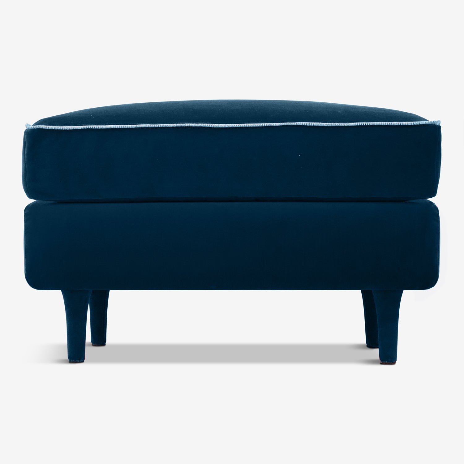 Natural Fabrics Pouf - Stylish and Sustainable Navy blue velvet