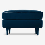 Natural Fabrics Pouf - Stylish and Sustainable Navy blue velvet