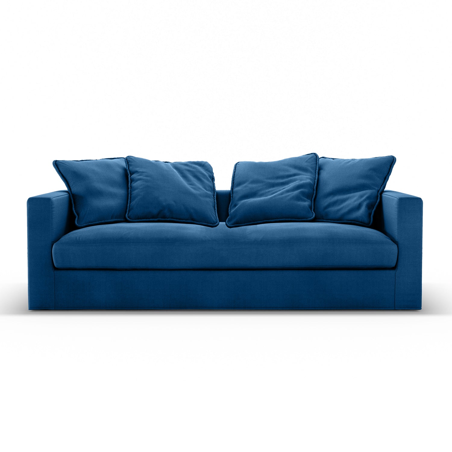 Sustainable Style Option, forest green cotton upholstery sofa