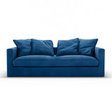 Sustainable Style Option, forest green cotton upholstery sofa