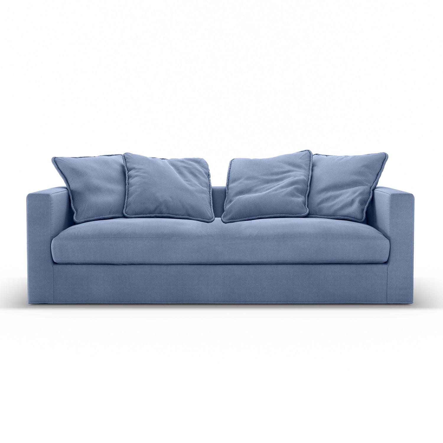 Inviting Living Space, dove grey organic sofa