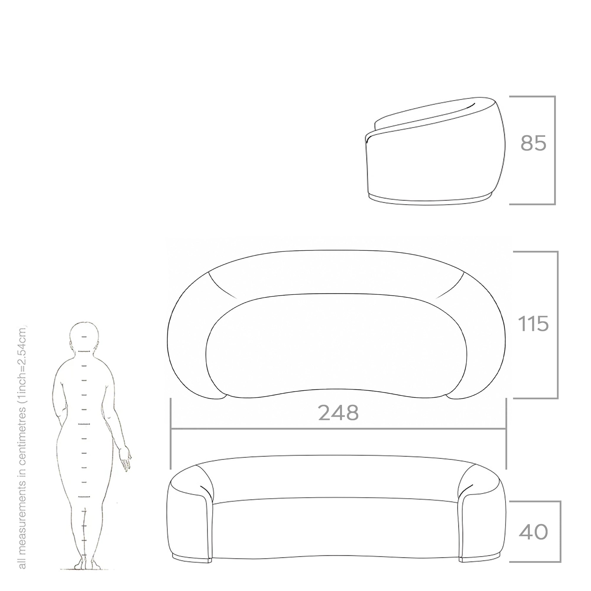 Domino 2-Sitzer-Sofa