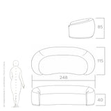 Domino 2-Sitzer-Sofa