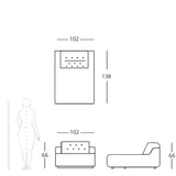 baco daybed drawing and dimensions
