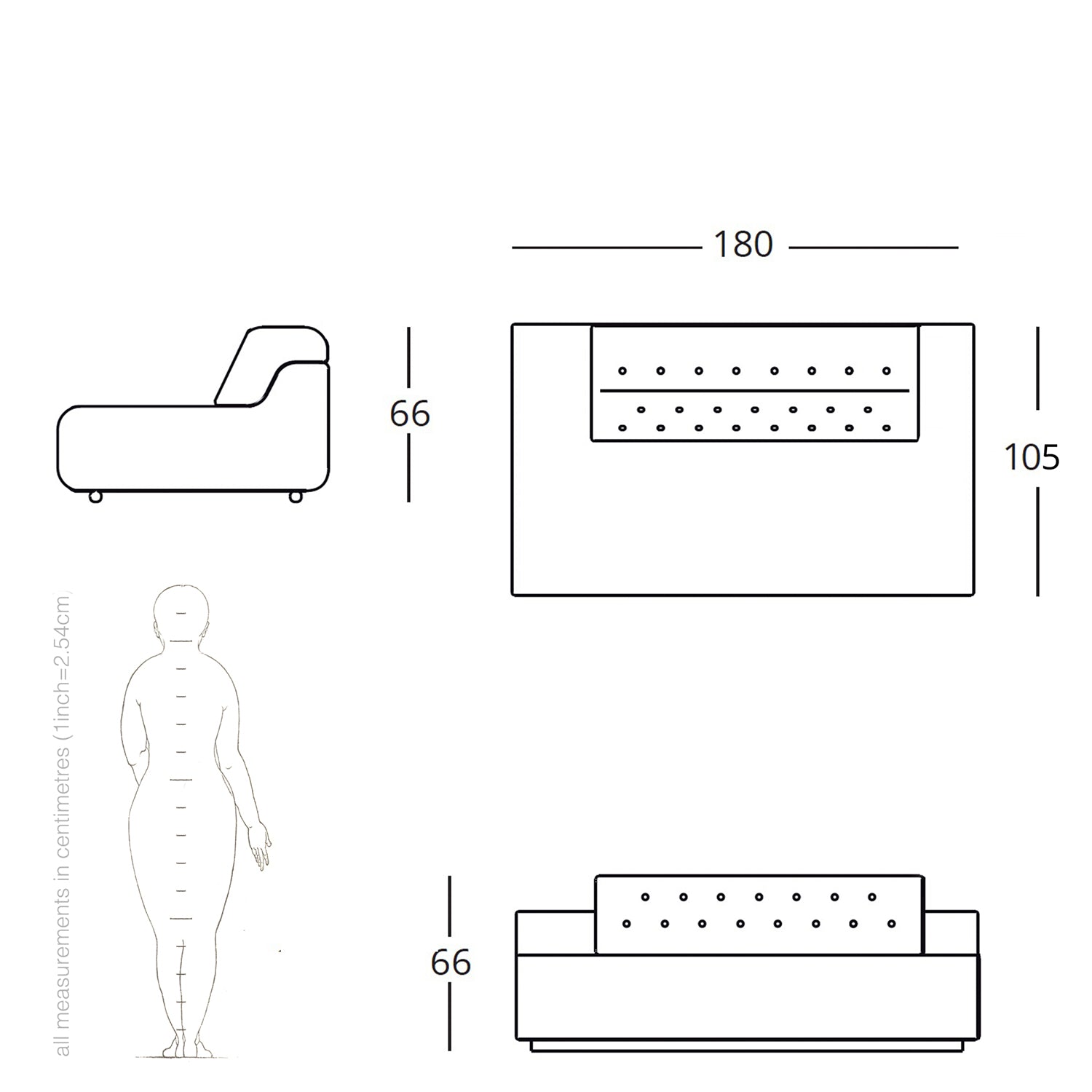 baco sofa dimensions and drawing