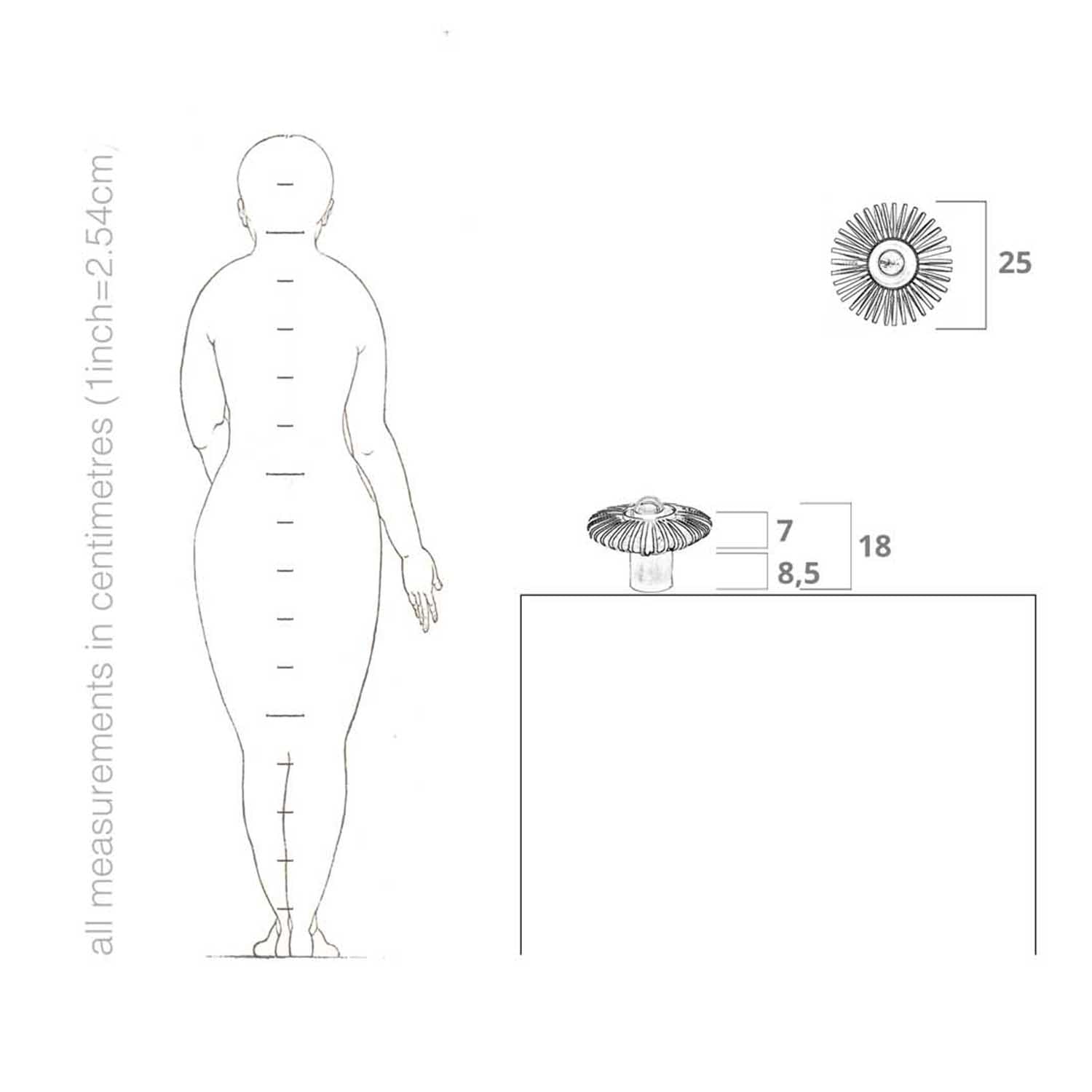 sustainable table fixture - dimensions and drawing