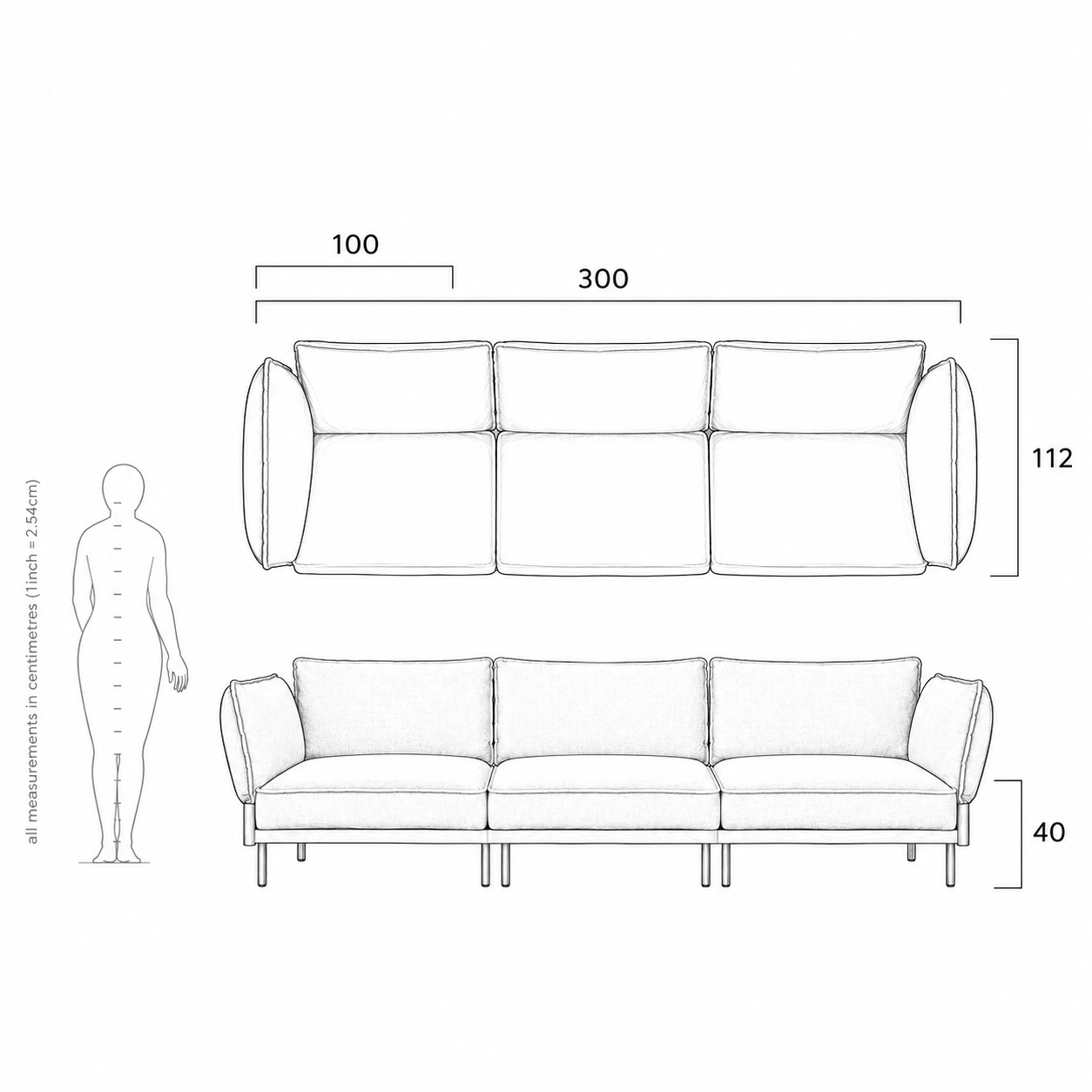 Bea 3 seater sofa