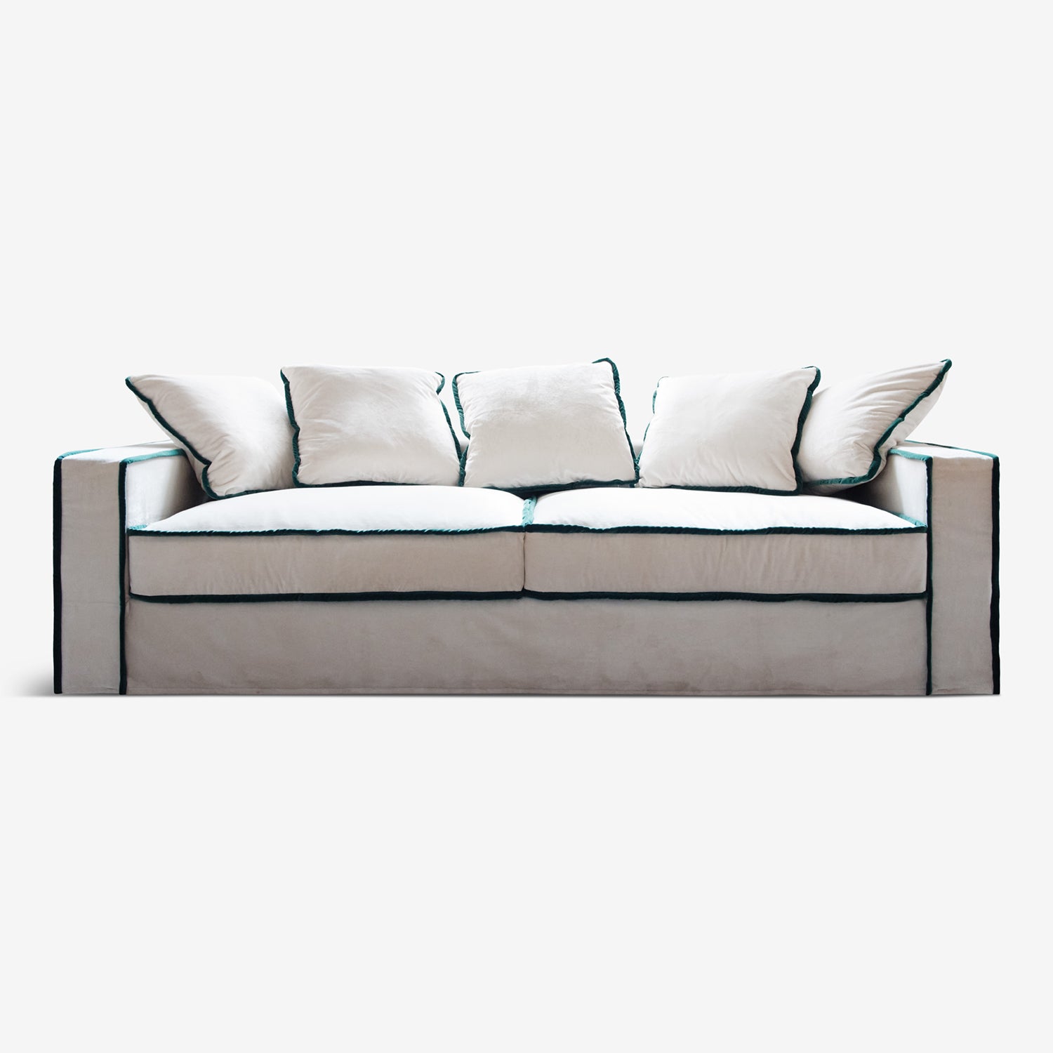 Rafaella 3 Seater Sofa white velvet