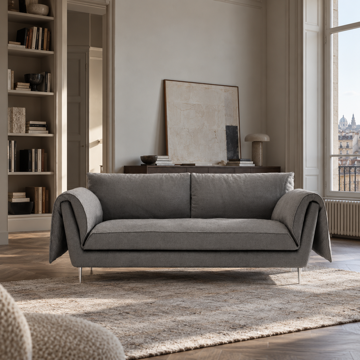 Casquet 2 seater sofa with wings