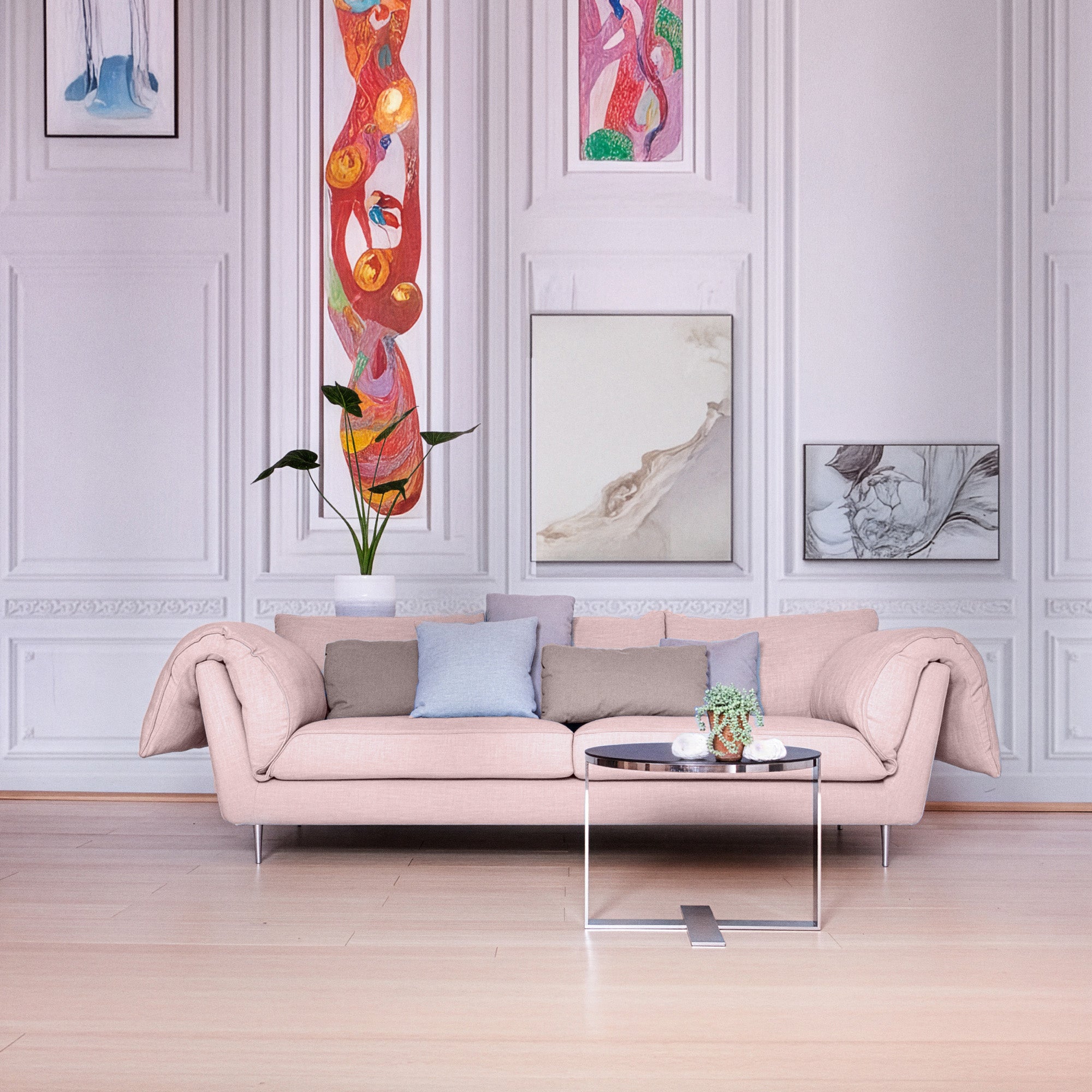 Casquet 3-Sitzer-Sofa mit Flügeln