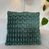 Jacquard Velvet 7 Blue Olive