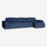 Sustainable home decor - Libero navy blue angular sofa