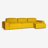 Natural materials - Libero yellow chaise sofa on white