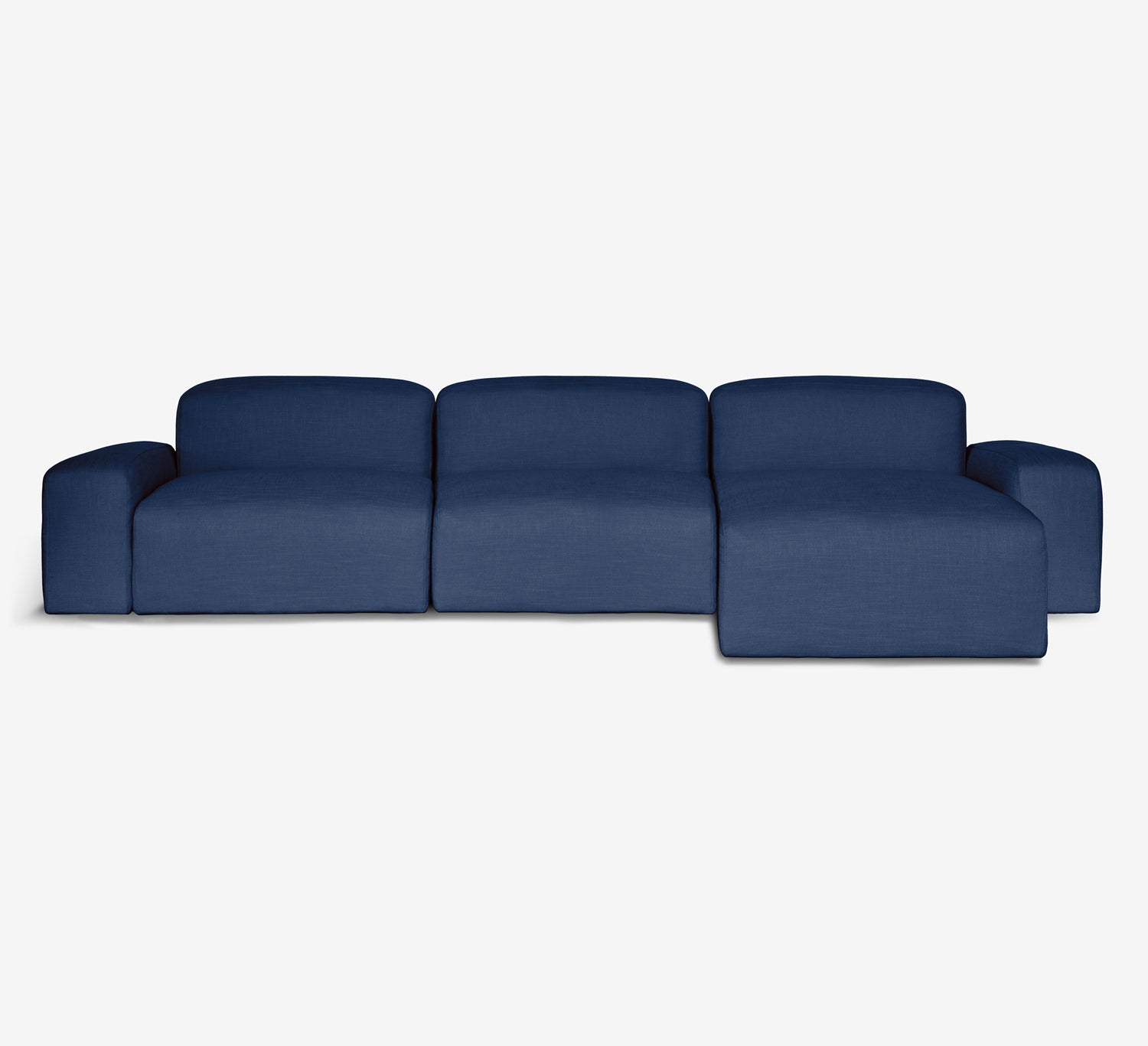 Relax in style - Libero navy blue angular sofa on white