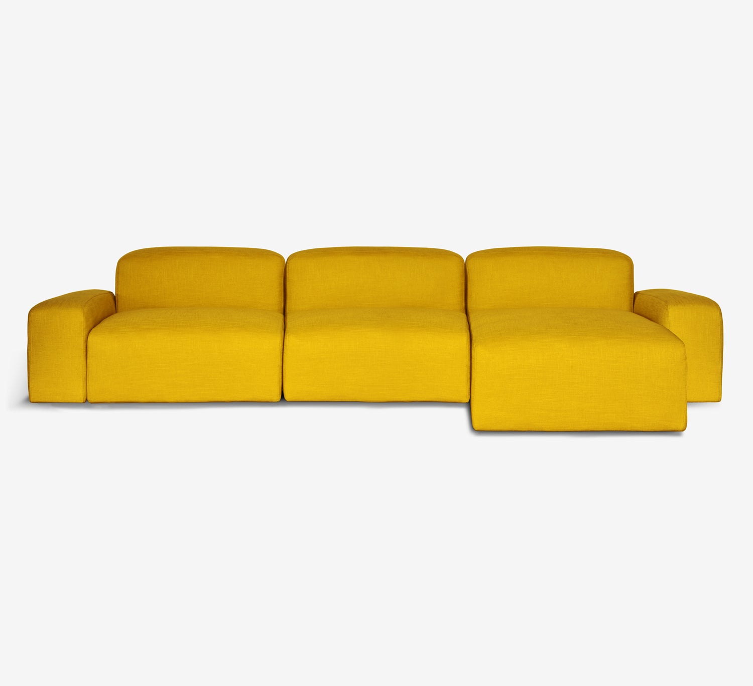 Libero yellow 3.5 seater sofa - Environmentally friendly