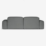 Eco-Conscious Furniture Design, back view grey eco conscious sofa