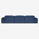 Eco-Friendly Seating Delight: Libero sofa in navy blue back view