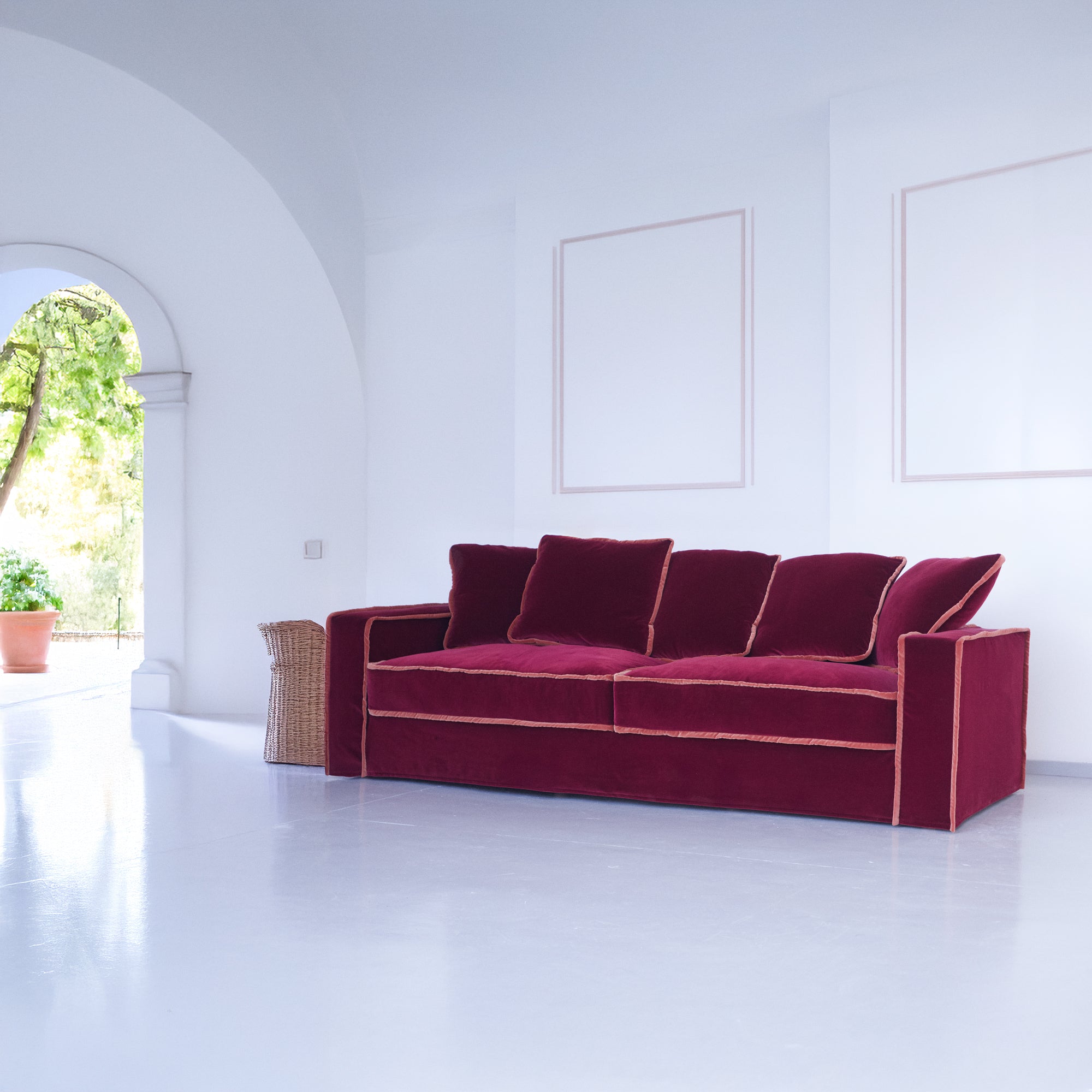 Rafaella 3-Sitzer-Sofa – Samt