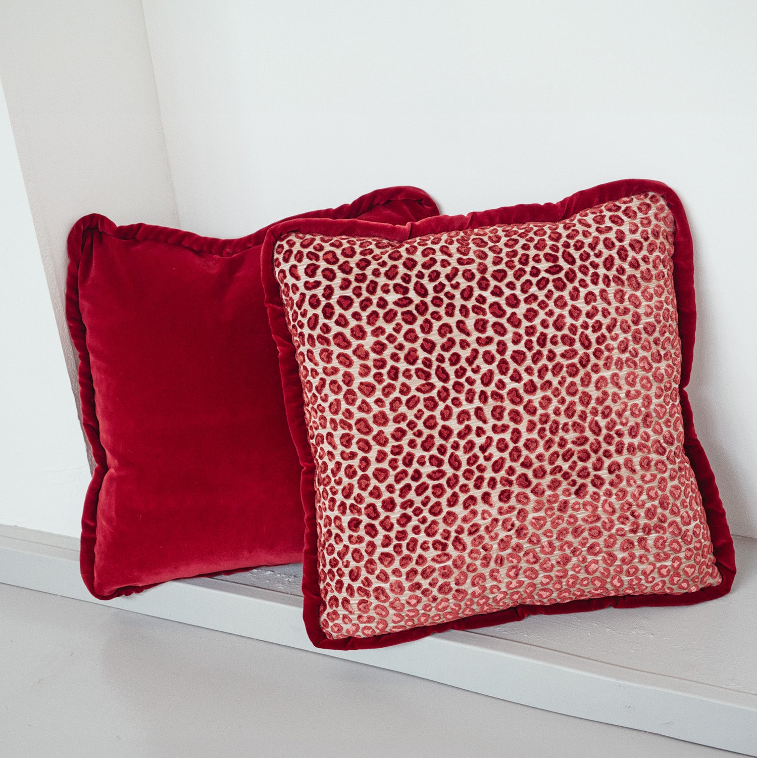 Reversible Cushion - Glam Leopard & Red Couture