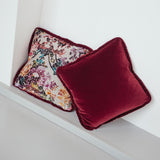 Reversible Cushion - Flower Fantasy & Dark Cherry