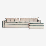 Rafaella Chaise Sofa in Velvety Smooth Texture