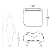 disfatto armchair drawing and dimensions