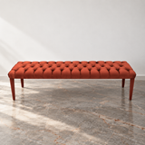 Farfalla bench 160cm - Carmin Red satin