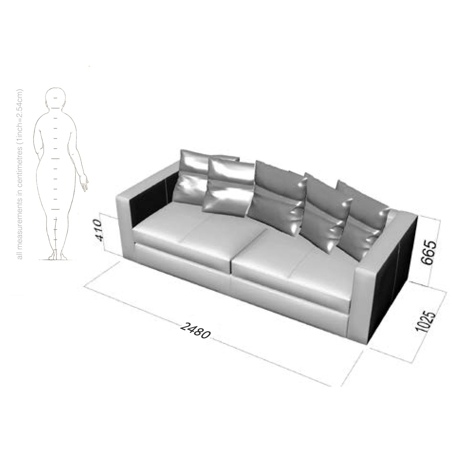 Rafaella 3 seater sofa - Velvet