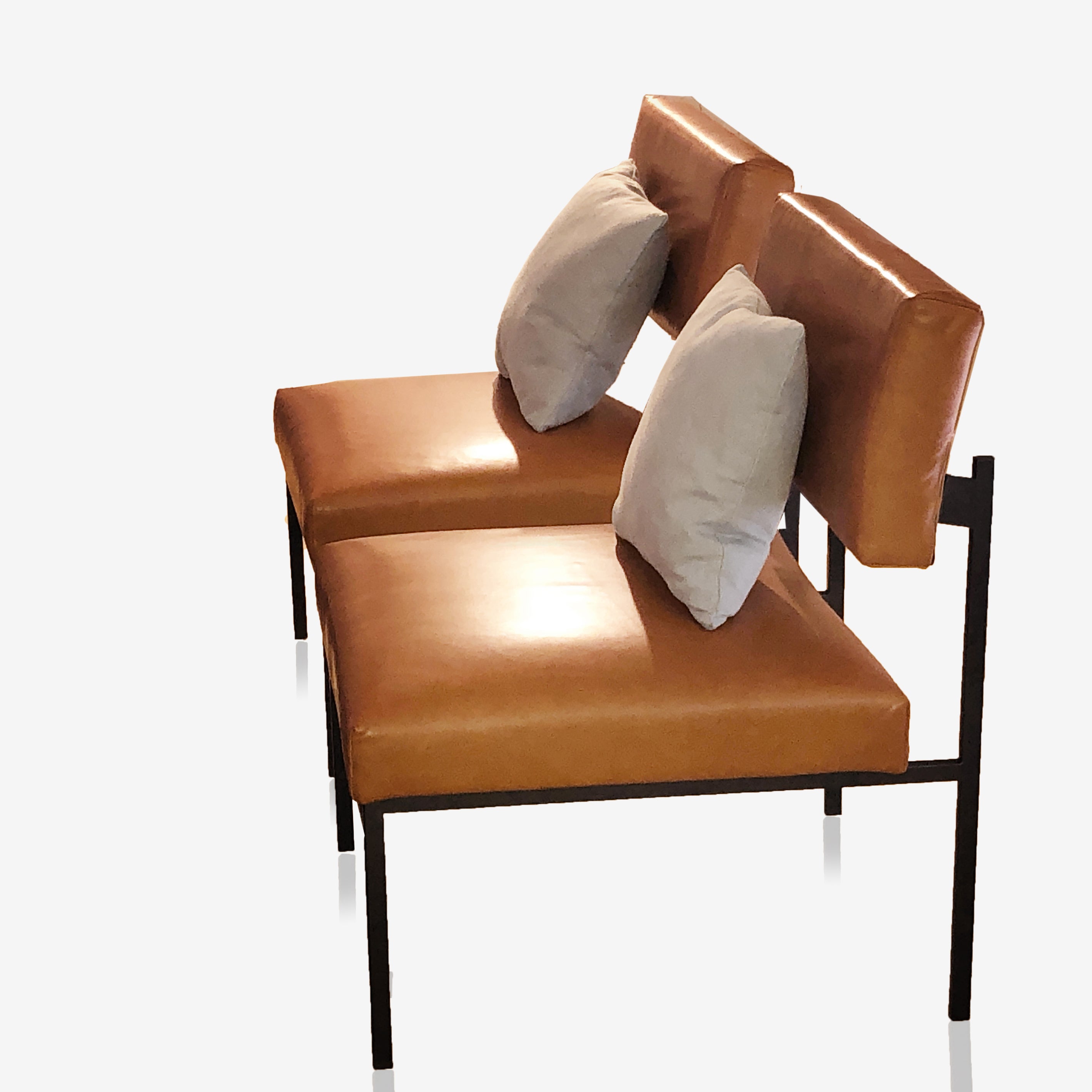 cognac leather lounge chair