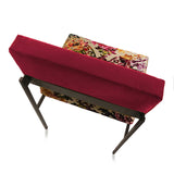 50s-inspired home decor red velvet backrest