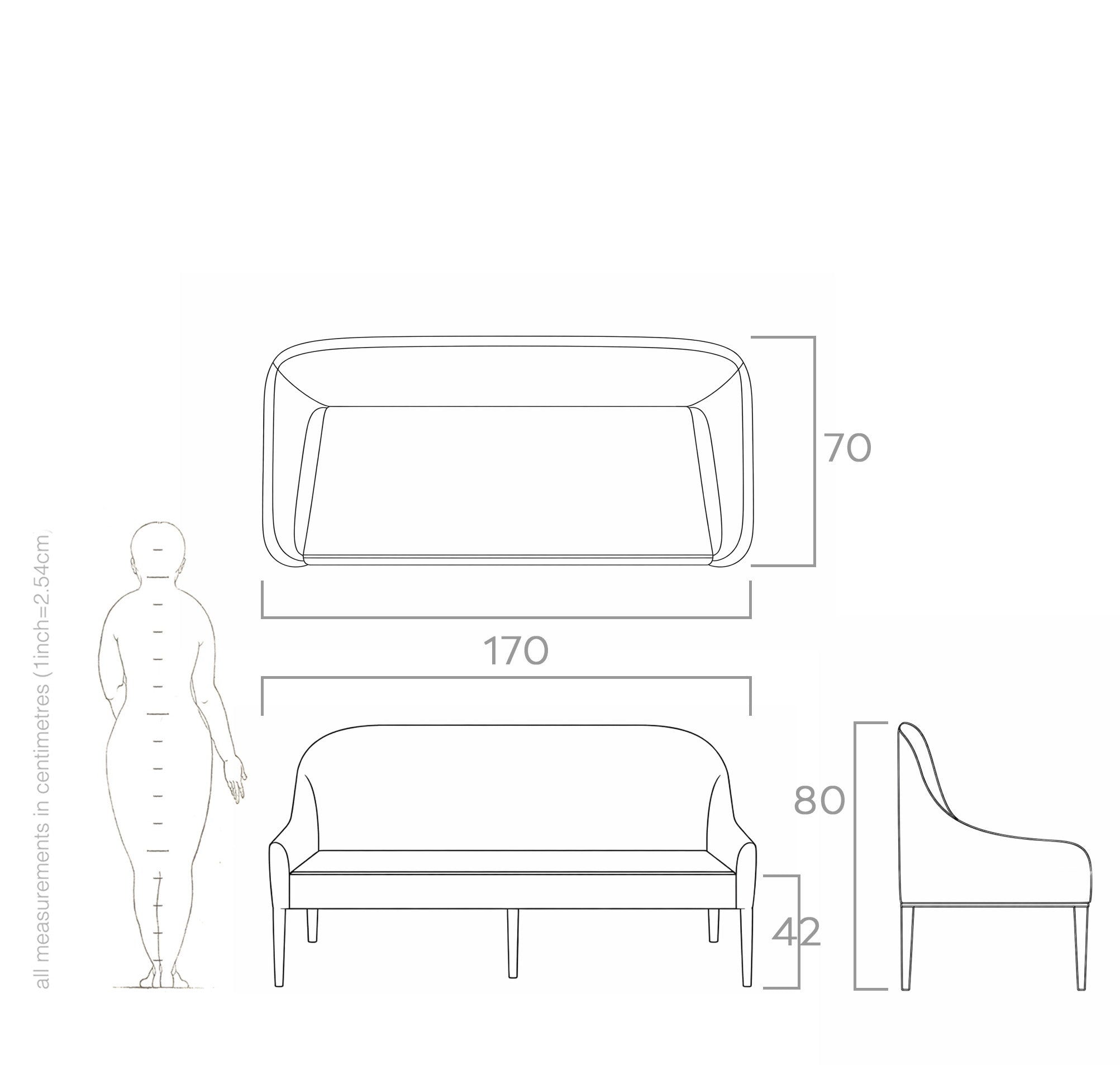 Domino 2-Sitzer-Sofa