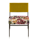 flower pattern velvet Aurea luxury dining chair