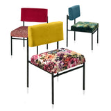 Aurea dining chair in cotton velvet - eco-friendly choice