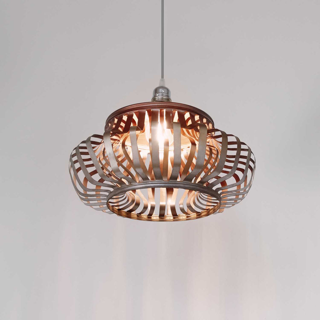 upcycled lamp, recycled ceiling light, sustainable lighting, Annerose ceiling light by Nadia Galli Zugaro