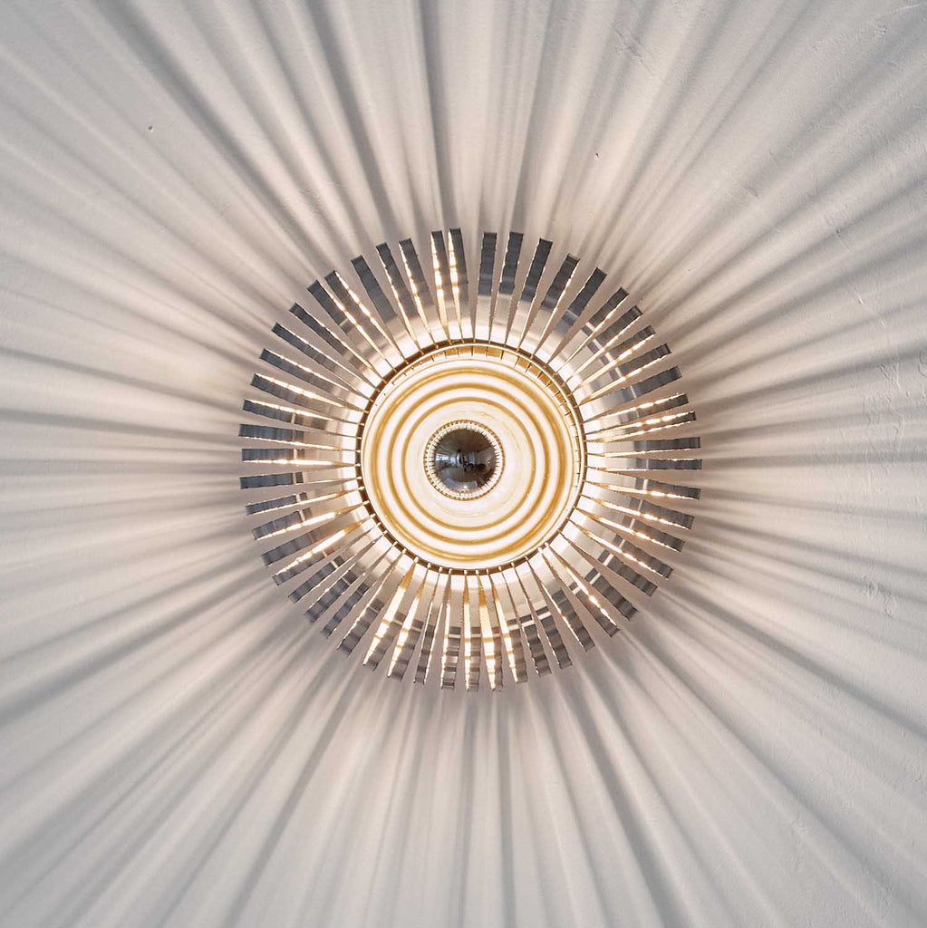 upcycled lamp, recycled wall light, sustainable lighting, Barby wall light by Nadia Galli Zugaro