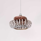 Artistic lamp shade with recycled metal elements