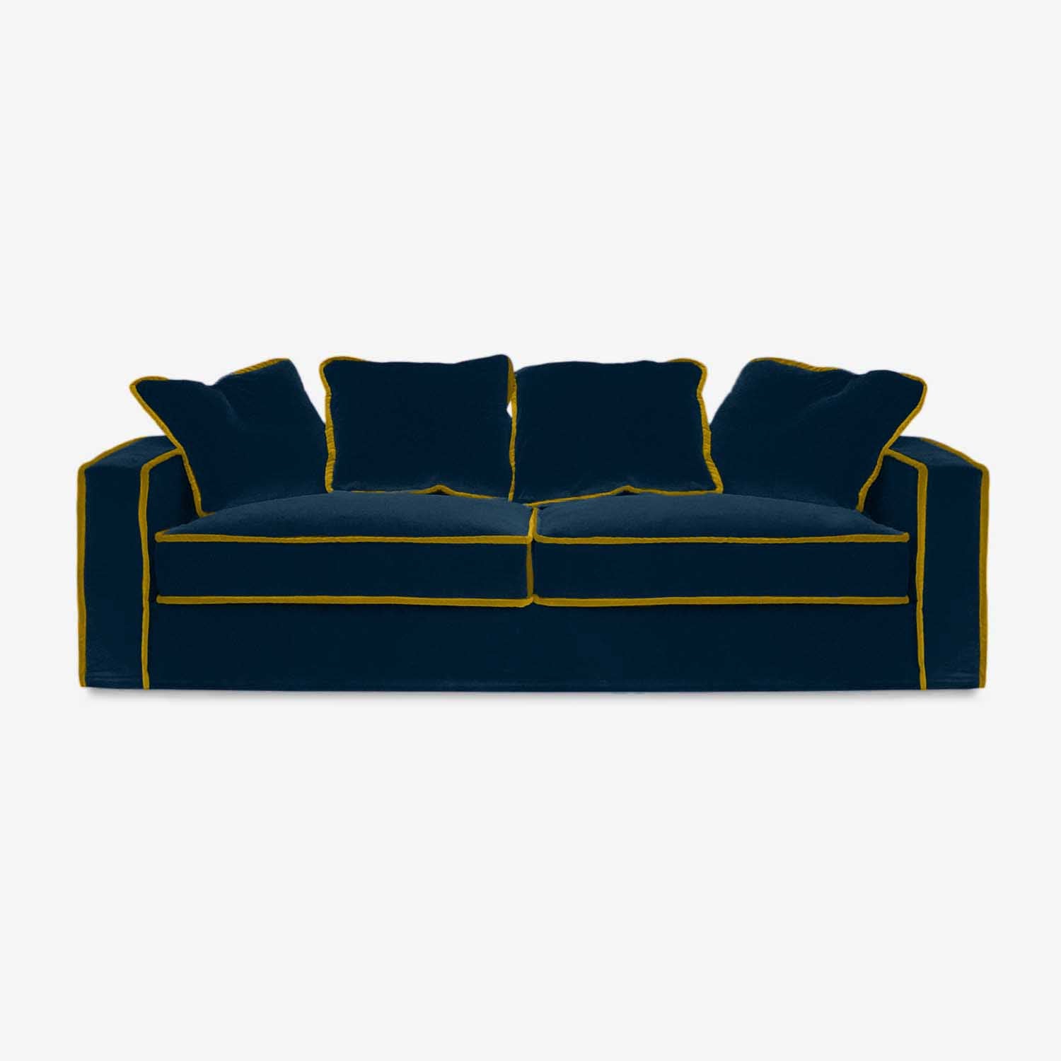 Customizable Sofa Design, navy velvet sofa