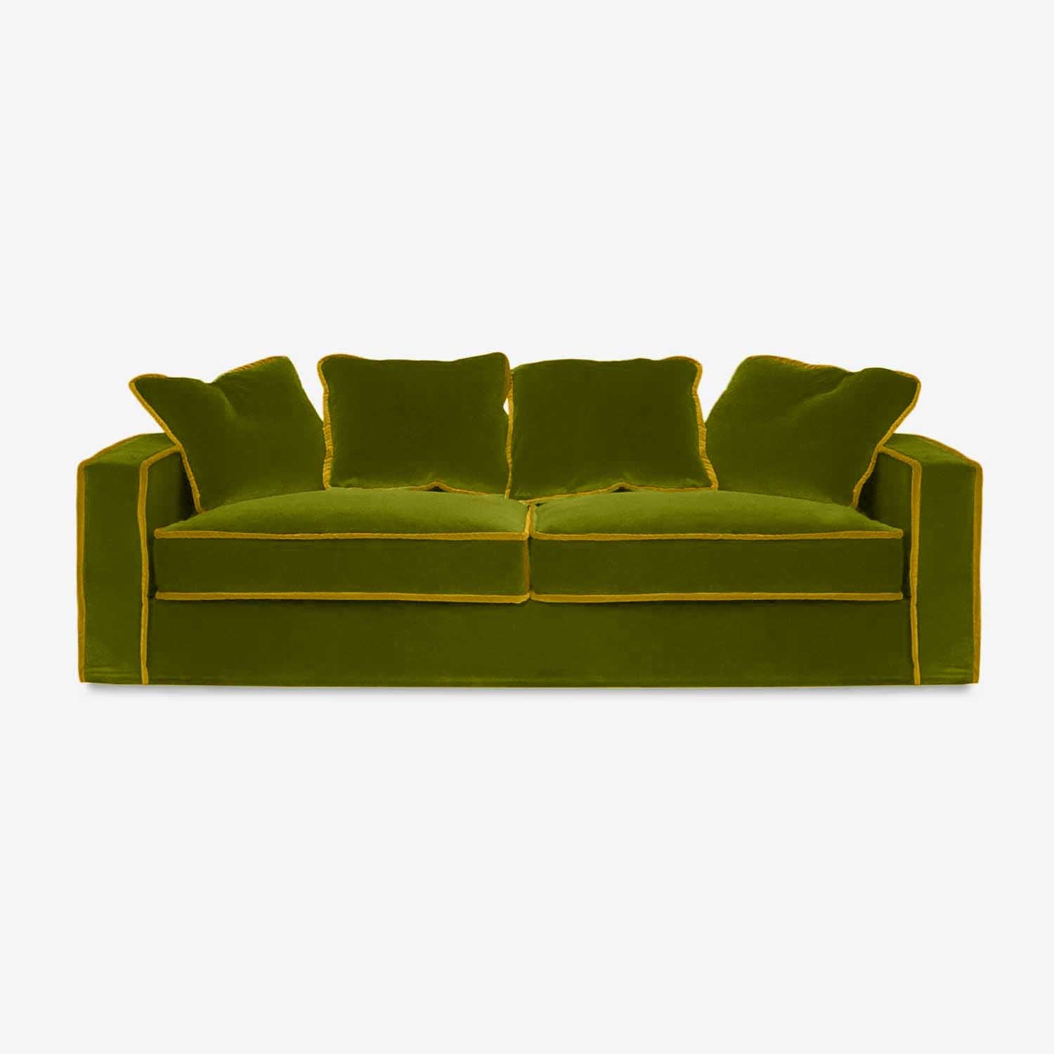 Home Relaxation Haven green velvet maxi sofa
