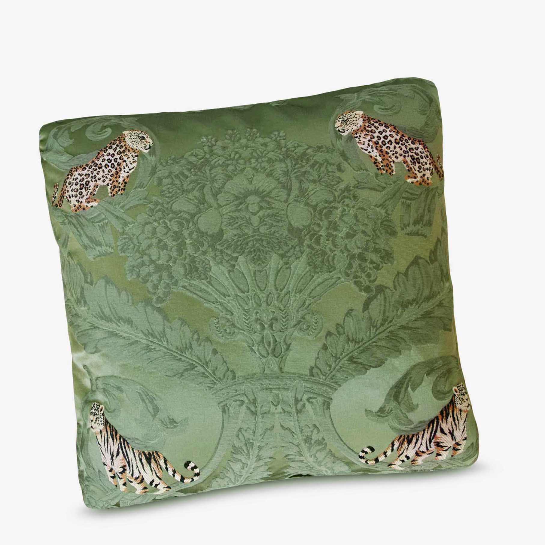 Royal Silk Embroidered Cushion: Sustainable Luxury