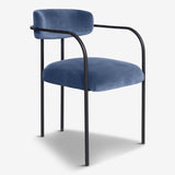 Slimline Comfort in Blue Velvet Dining Chair.