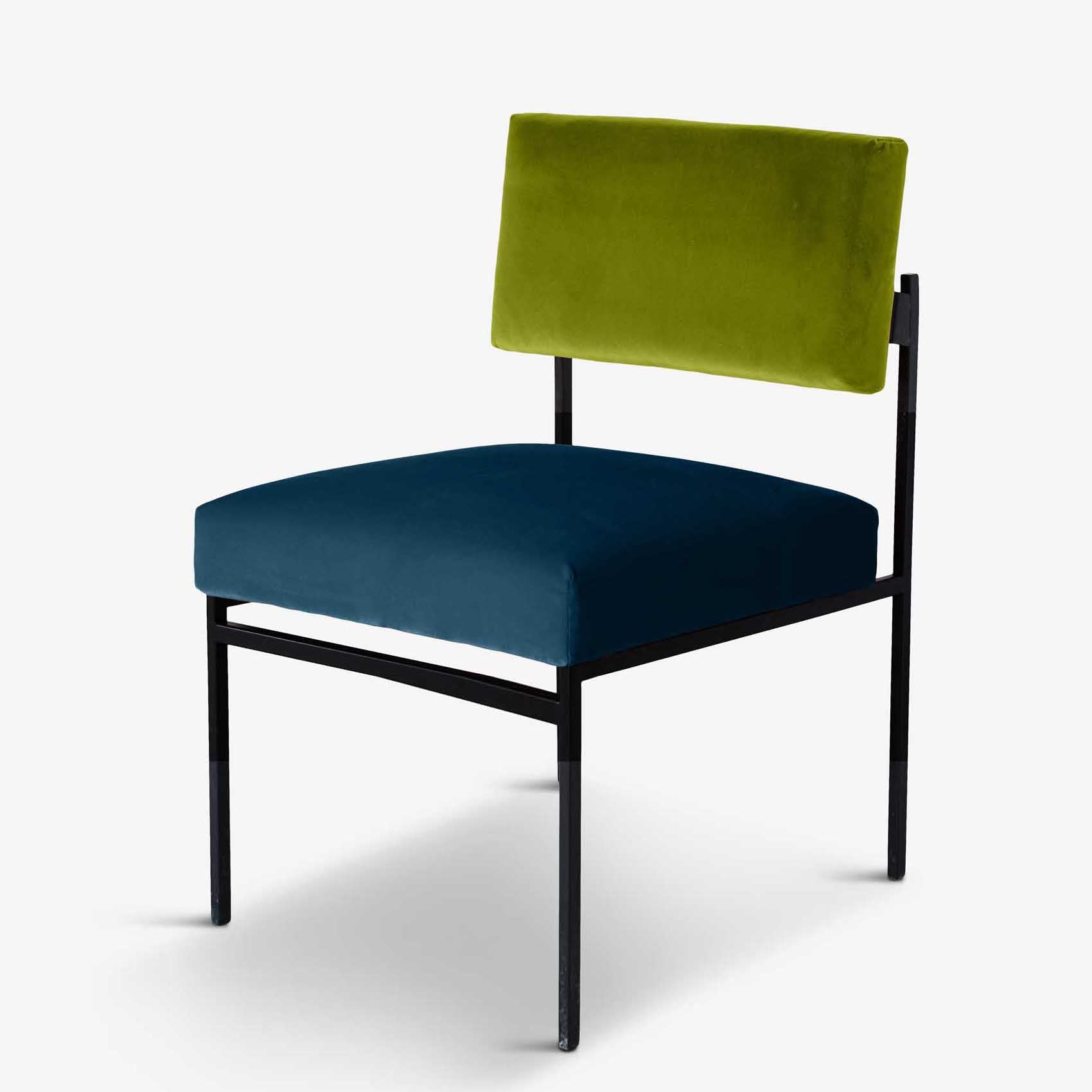 Sustainable Elegance - Aurea Chair Backrest in green cotton velvet