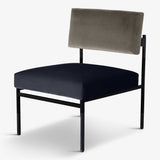 colorful velvet lounge chair grey and black 