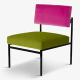 inviting and comfortable home seating pink and green velvet